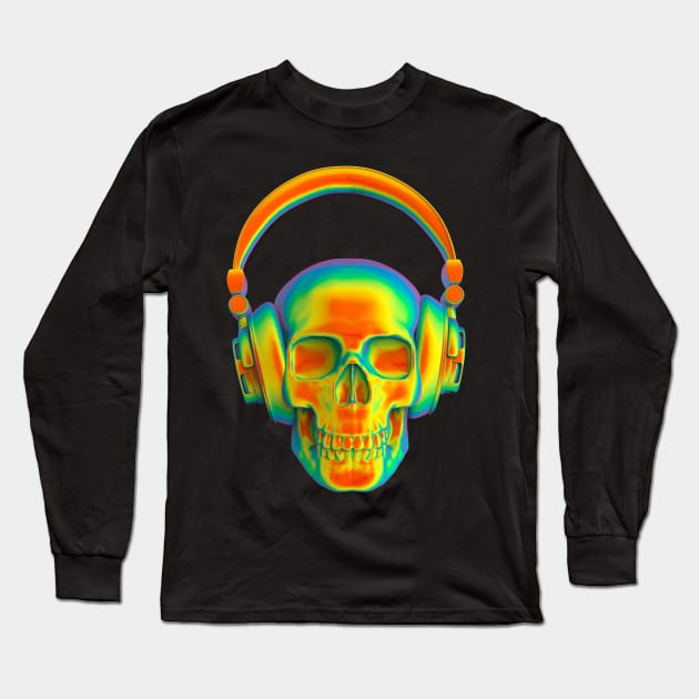 Scull T-Shirt Long Sleeve T-Shirt by Beerlogoff